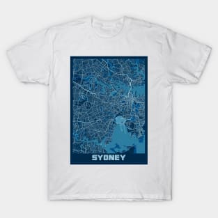 Sydney - Australia Peace City Map T-Shirt